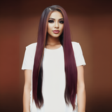 PREMIUM -  HD Frontal 3-Tone Highlighted Straight Wig