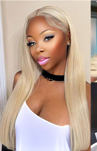 5x5 Transparent Closure Blonde Straight Wig